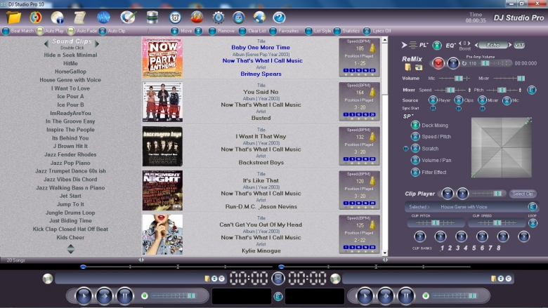 DJ Studio Pro 10.4.4.3 software screenshot