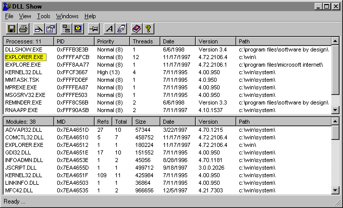 DLL Show 2000 5.5 software screenshot