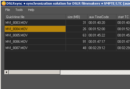 DSLRsync 1.05 software screenshot