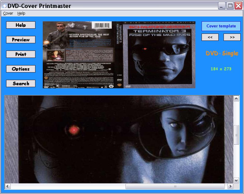 DVD-Cover Printmaster 1.4 software screenshot