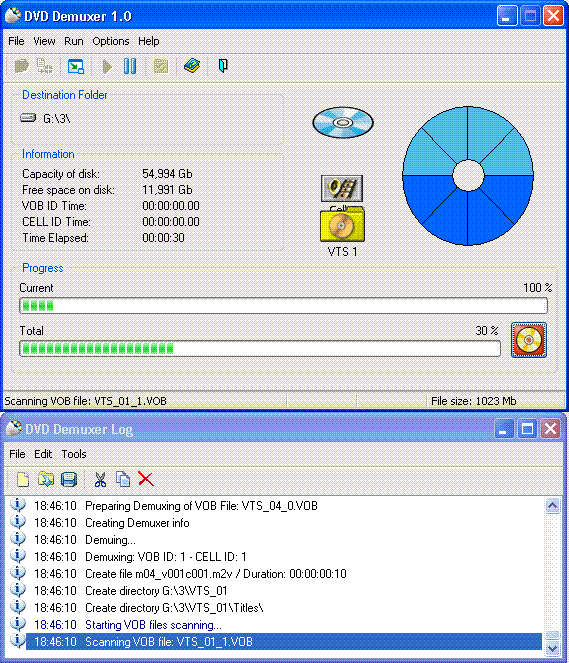DVD Demuxer 3.0 software screenshot