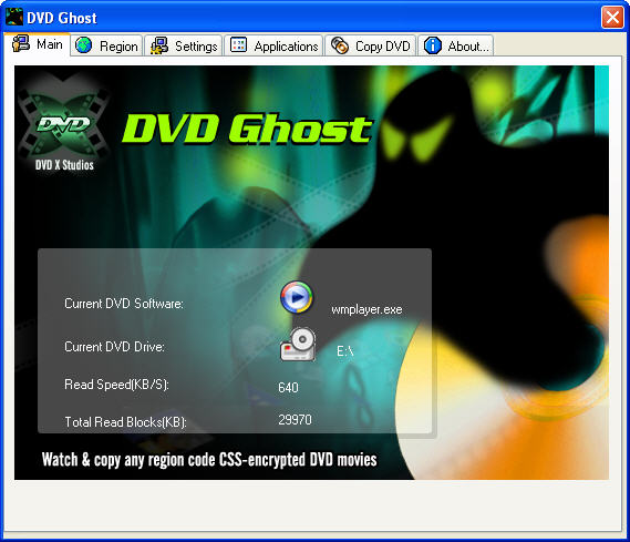 DVD Ghost 2.63.0.3 software screenshot