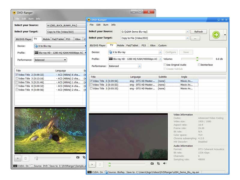 DVD-Ranger CinEx HD 6.2.4.4 software screenshot
