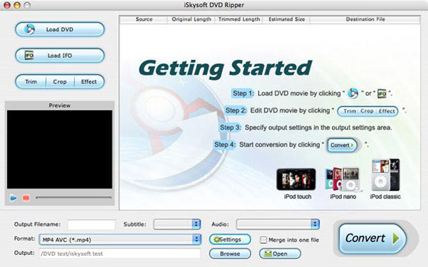 DVD Ripper for Mac Platinum 9.5.21 software screenshot