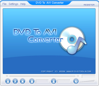 DVD To AVI Ripper 1.00.1 software screenshot
