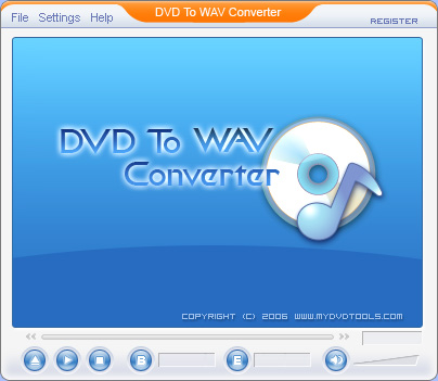 DVD To WAV Ripper 1.00 software screenshot