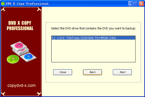 DVD X Copy Professional 2.0 software screenshot