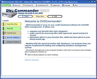 DVDCommander Pro 2007.4.0.1 software screenshot