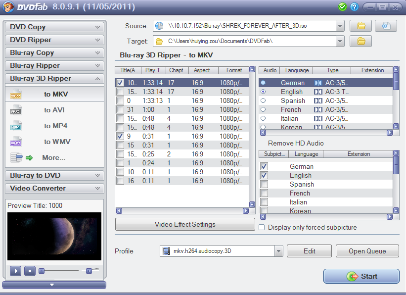 DVDFab Blu-ray 3D Ripper 10.0.1.2 software screenshot