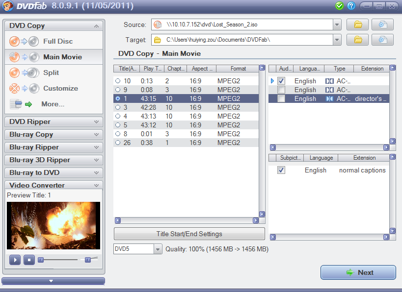 DVDFab Copy Suite Pro 10.0.3.6 software screenshot