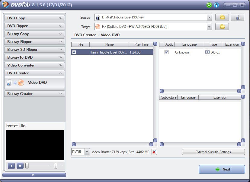 DVDFab DVD Creator 10.0.3.6 software screenshot