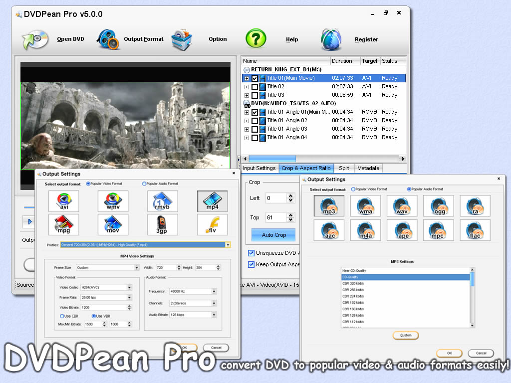 DVDPean Pro 5.8.5 software screenshot