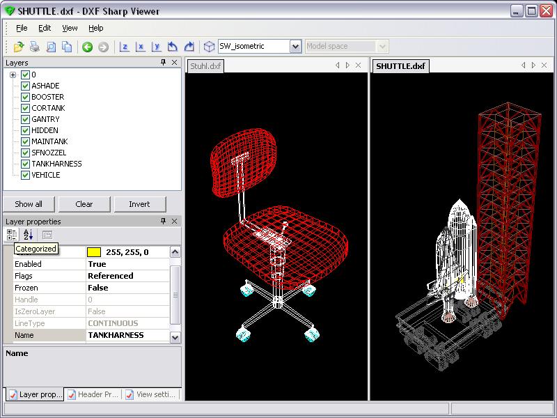DWG DXF Sharp Viewer 2.0.30.0 software screenshot