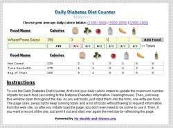 Daily Diabetes Diet Counter 1.6 software screenshot