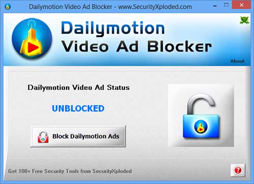 Dailymotion Video Ad Blocker 1.5 software screenshot