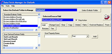 Data Fields Manager for Outlook 2.0 software screenshot