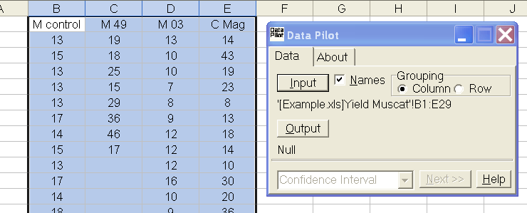 Data Pilot 1.03 software screenshot