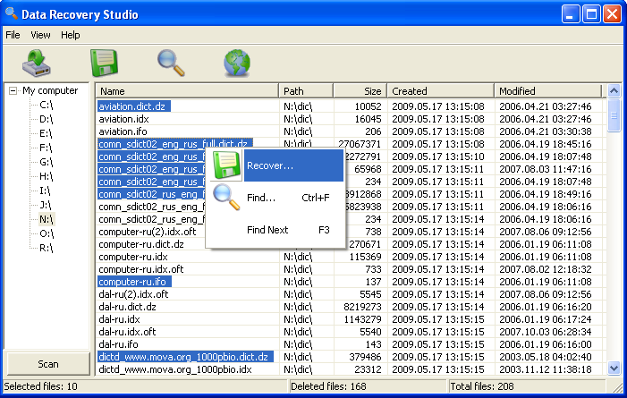Data Recovery Studio 3.6.7 software screenshot