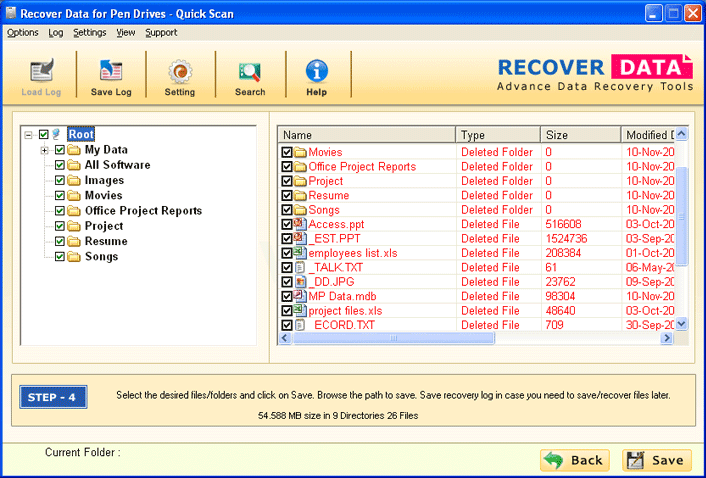 Data Recovery on Pen Drive 1.0 software screenshot