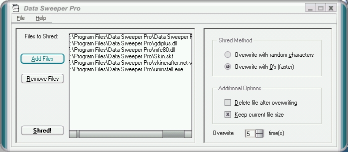 Data Sweeper Pro 3.2.0.0 software screenshot