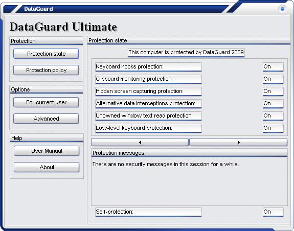 DataGuard AntiKeylogger Ultimate 4.1.0.0 software screenshot