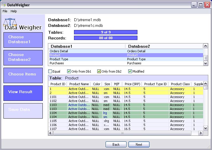 DataWeigher 3.2 software screenshot