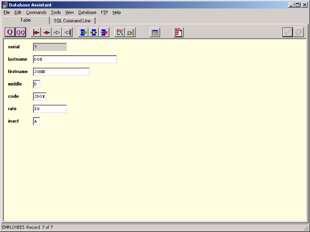 Database Assistant 4.1 software screenshot