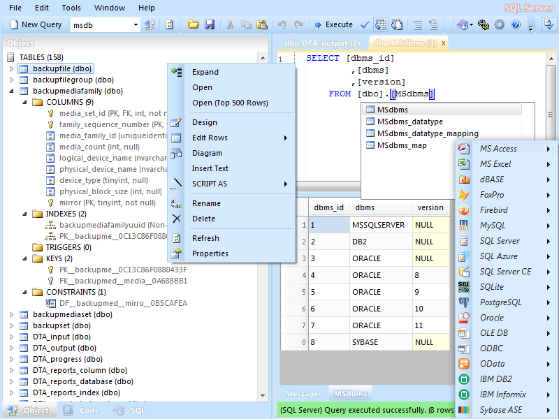 Database .NET Free 22.1.6372.1 software screenshot