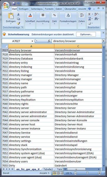 Dataprocessing Dictionary English German 1.2 software screenshot