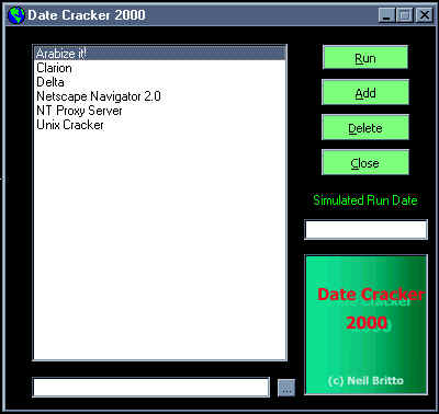 !Date Cracker 2000! 2.0 software screenshot