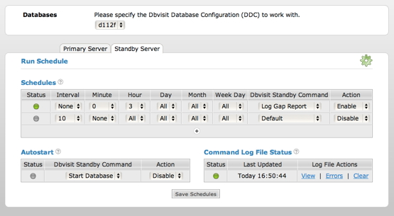 Dbvisit Standby 7.0.58 software screenshot