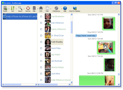 Decipher TextMessage 8.4.0 software screenshot