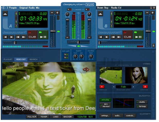Deejaysystem Video VJ2 3.3.0 software screenshot