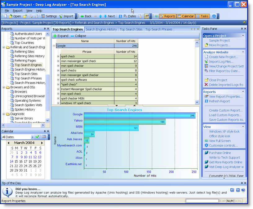 Deep Log Analyzer Professional 7.0.2203 software screenshot