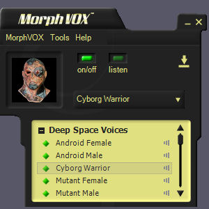 Deep Space Voices - MorphVOX Add-on 1.4.2 software screenshot