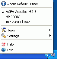 Default Printer 2.5 software screenshot