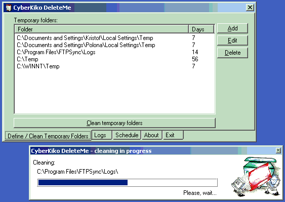 DeleteMe 1.3 software screenshot