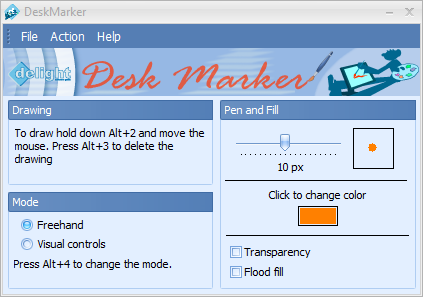 DeskMarker 2.0 software screenshot