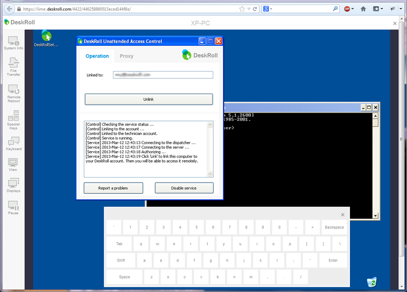 DeskRoll 2.2.2.0 software screenshot