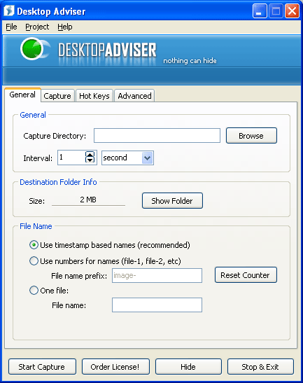 Desktop Adviser 5.7 software screenshot