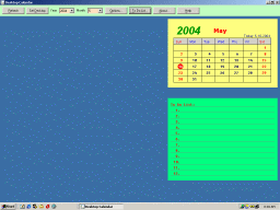 Desktop Calendar 1.0 software screenshot
