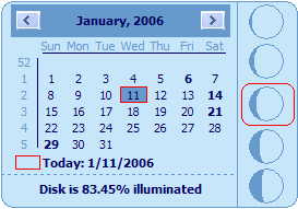 Desktop Lunar Calendar 1.67 software screenshot