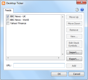 Desktop Ticker 1.11.0.405 software screenshot