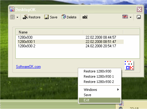 DesktopOK 4.66 software screenshot