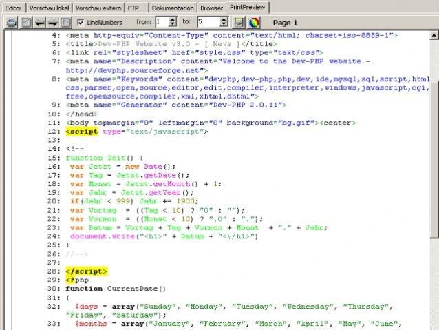 Dev-PHP Portable 2.6.1.29 software screenshot