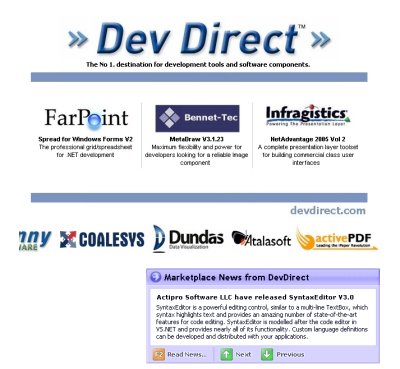 Developer Tool Marketplace News Screensaver 1.0 software screenshot