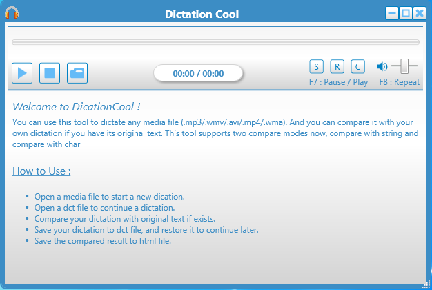 Dictation Cool 1.0.0.0 software screenshot