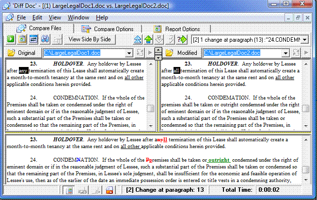 Diff Doc 12.00 software screenshot