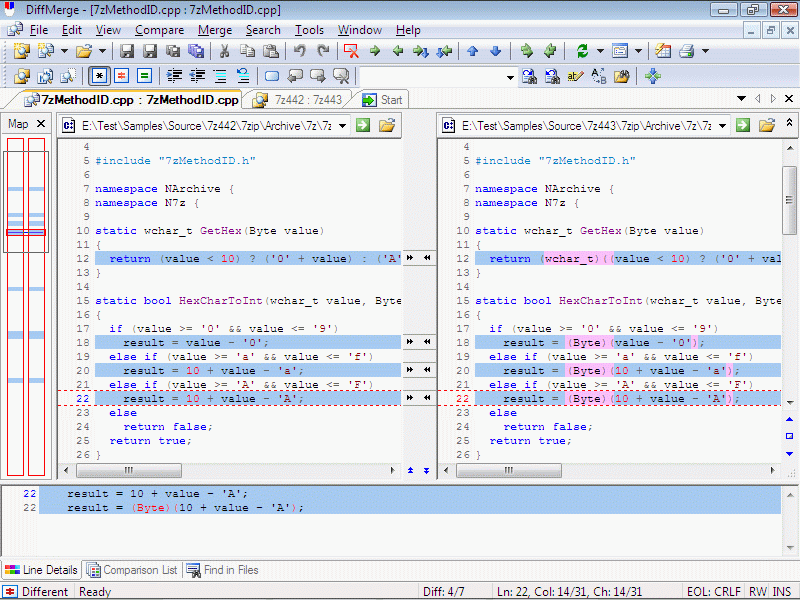 DiffMerge 1.0.8 software screenshot
