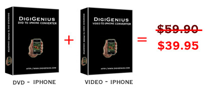 Digigenius DVD+video to iPhone Converter 3.6.2 software screenshot